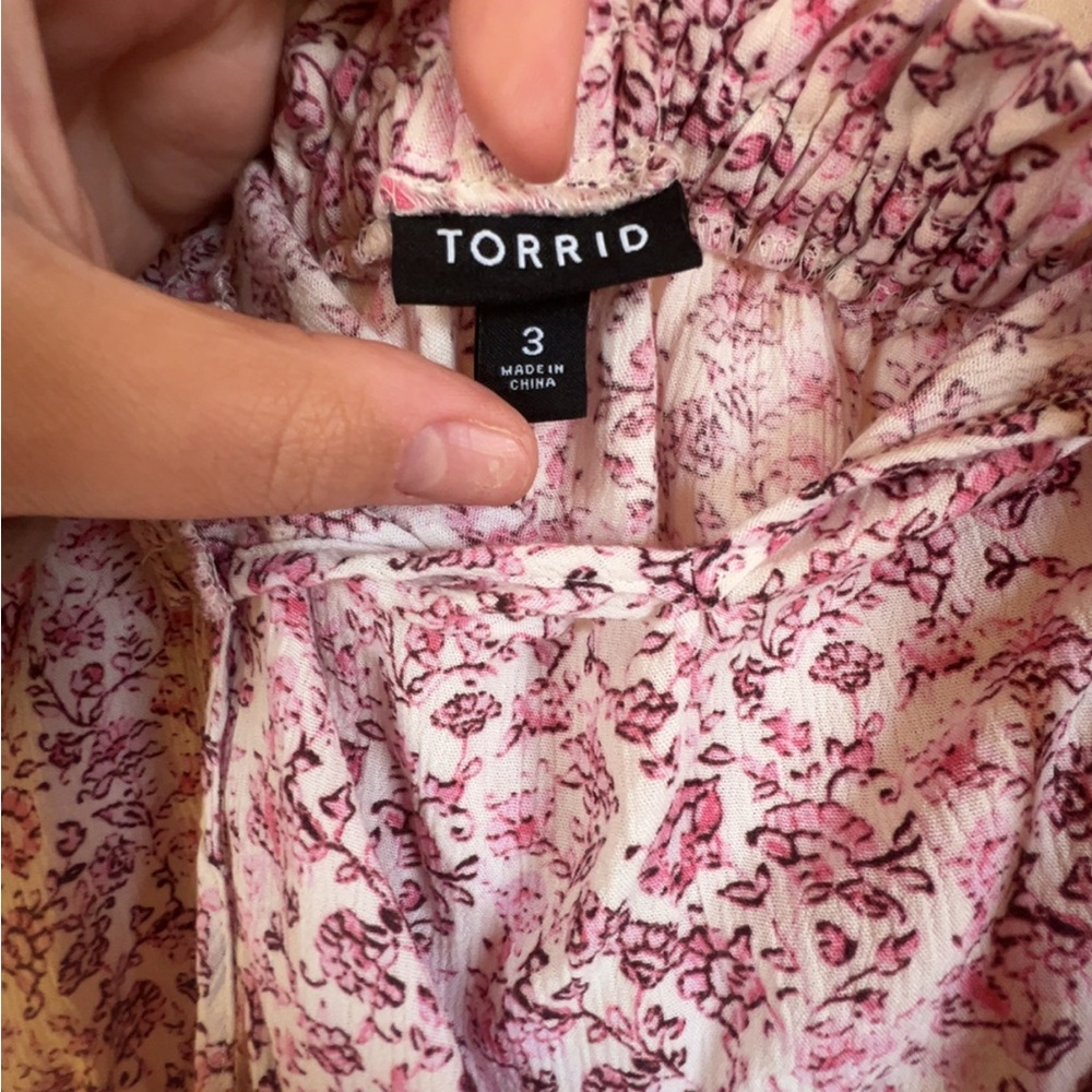 torrid Pink Floral Two-Piece Top and Skirt Set - Picture 3 of 3